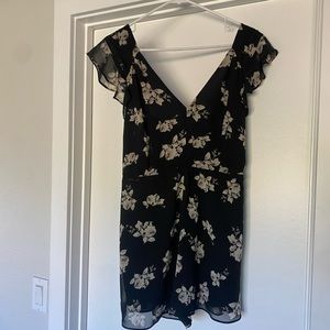 Urban Outfitters Black Floral Romper